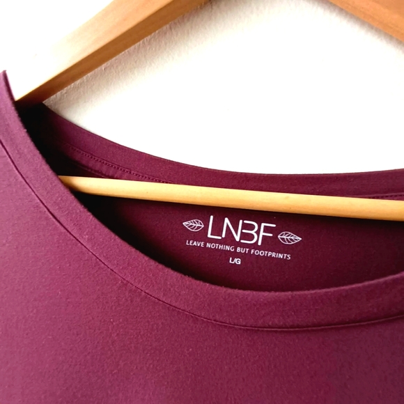 Maroon LNBF "Leave Nothing But Footprints" Long Sleeve Tunic - Picture 2 of 4